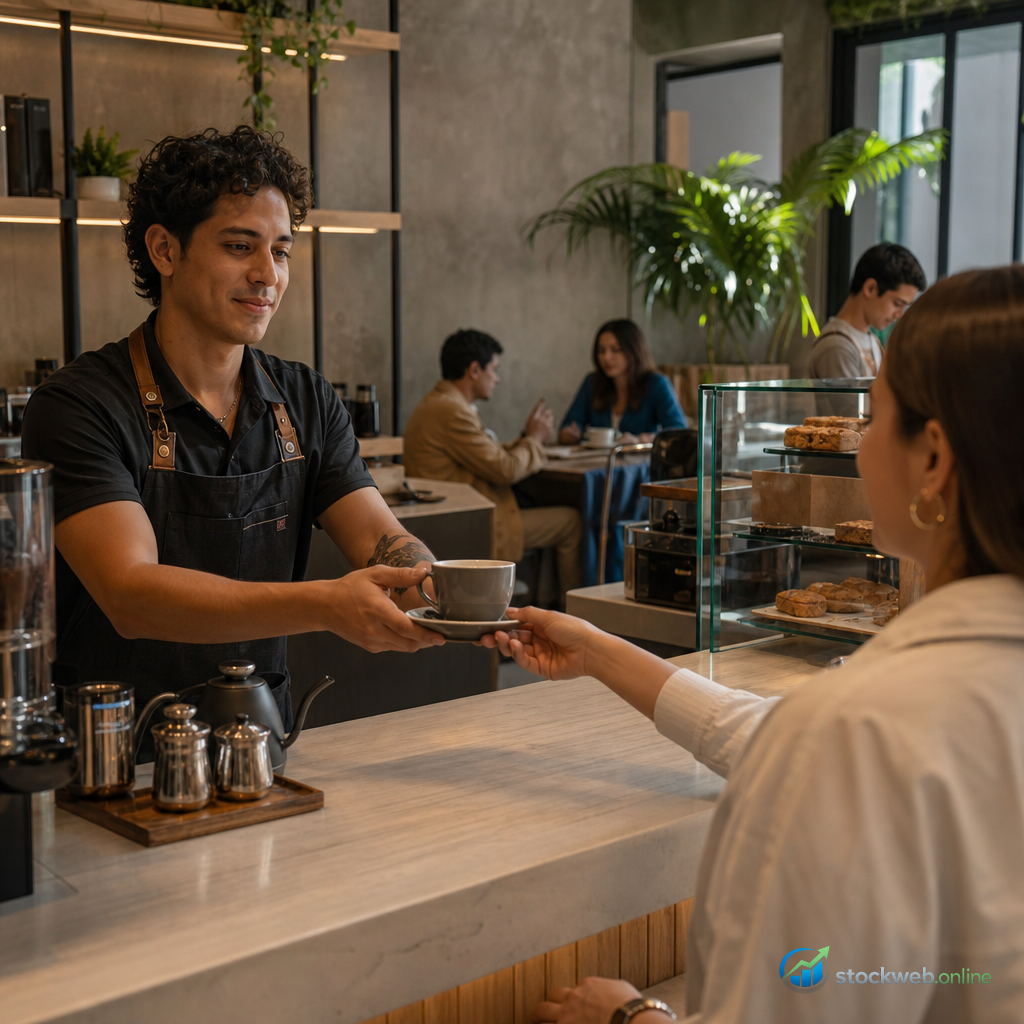 Imagen IA para cafeteria de especialidad en landing page de conversion