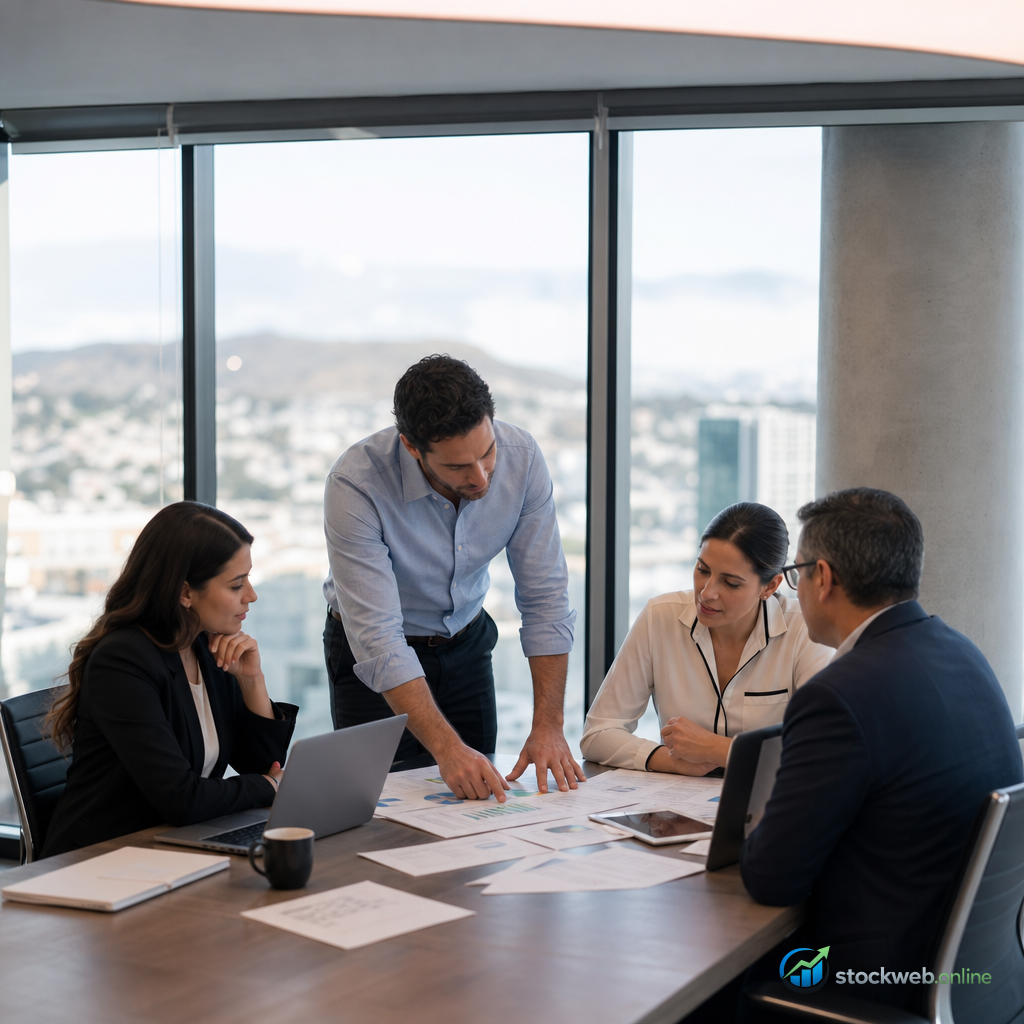 Imagen IA para consultoria empresarial en banner de servicio 100