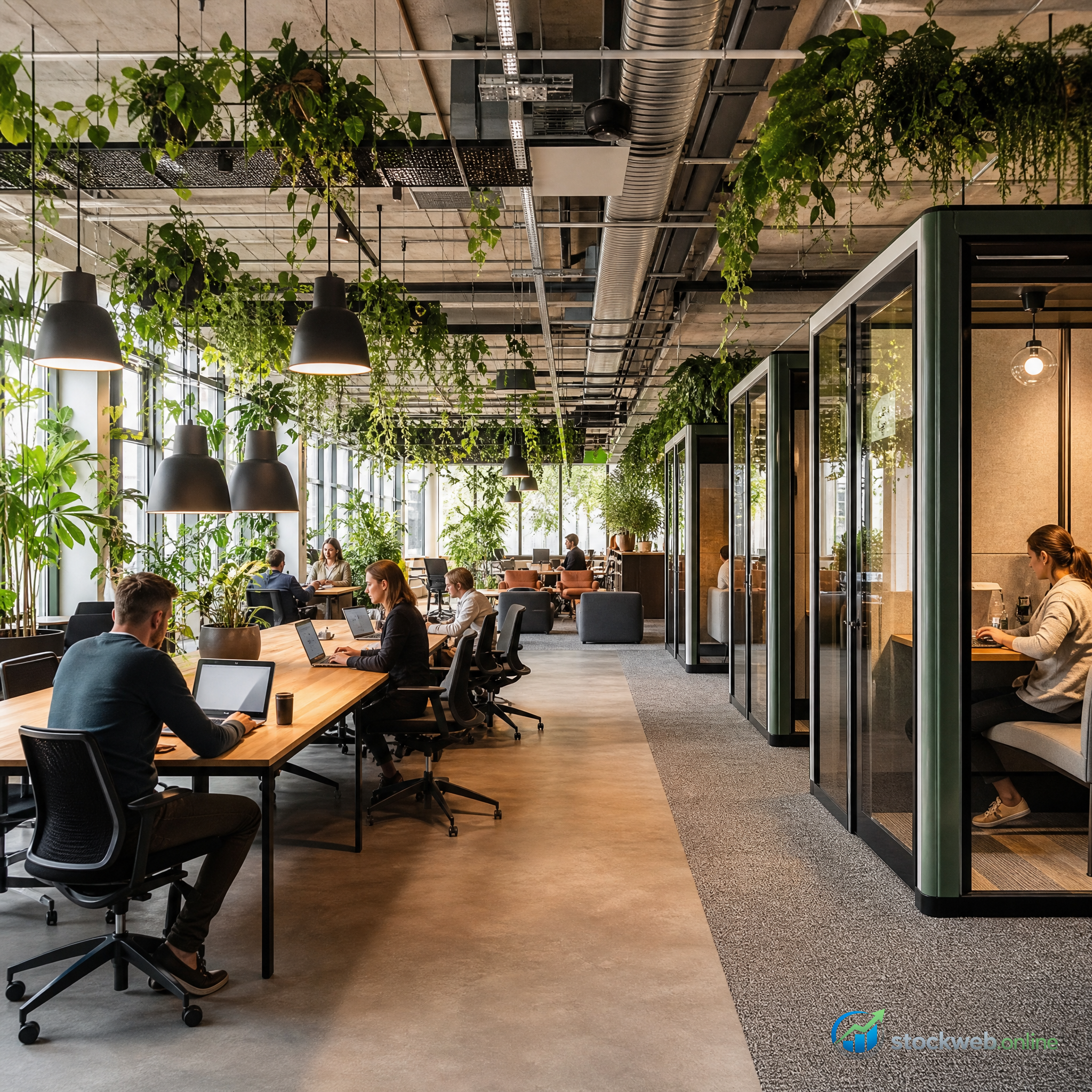 Imagen ultra HD para coworking con cabinas de videollamada