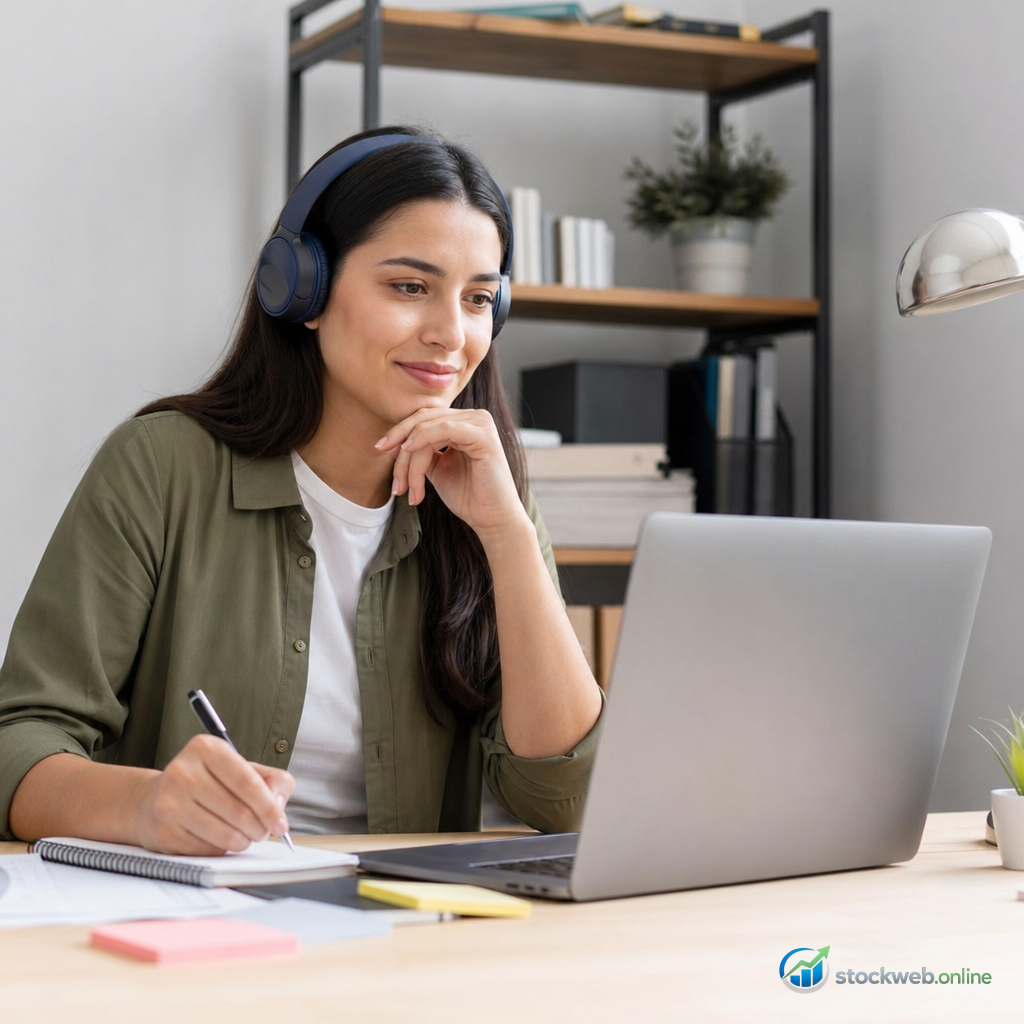 Imagen IA para educacion online en landing page de conversion