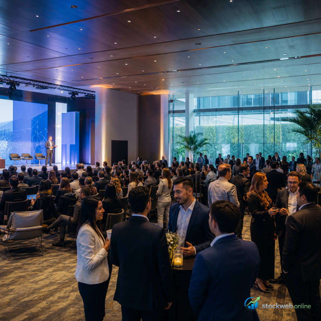Imagen IA para página web de eventos corporativos