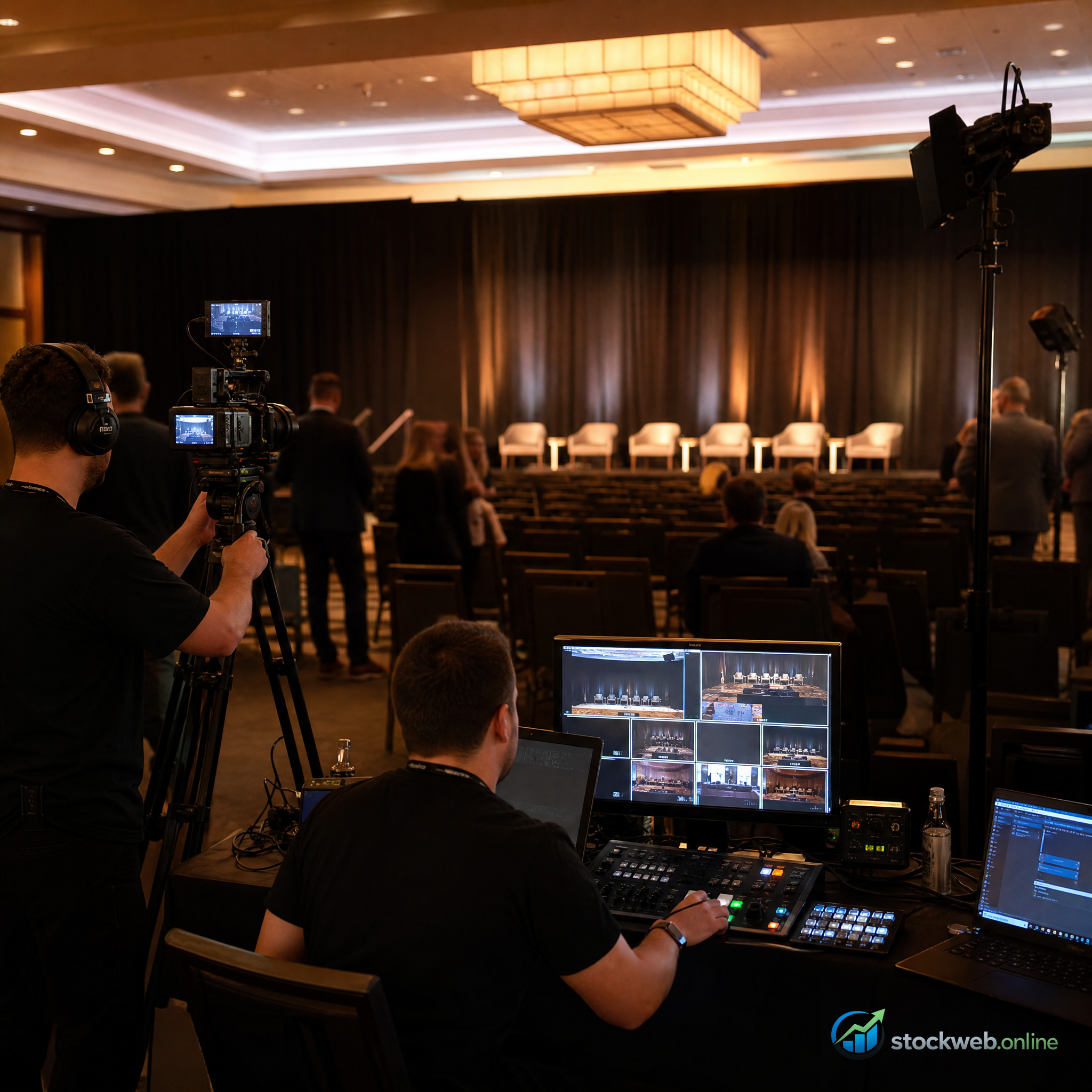 Imagen ultra HD para montaje de evento corporativo hibrido