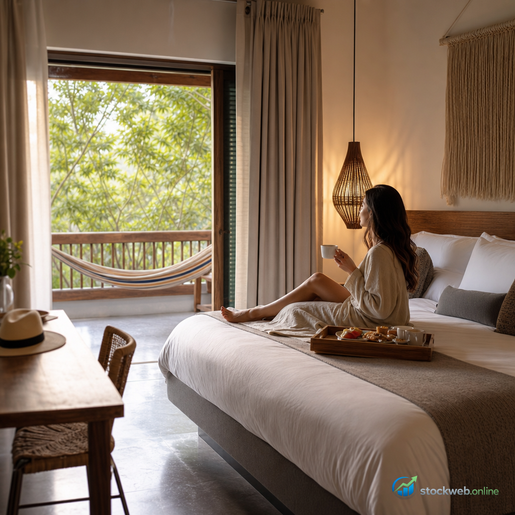 Imagen IA para hotel boutique en landing page de conversion