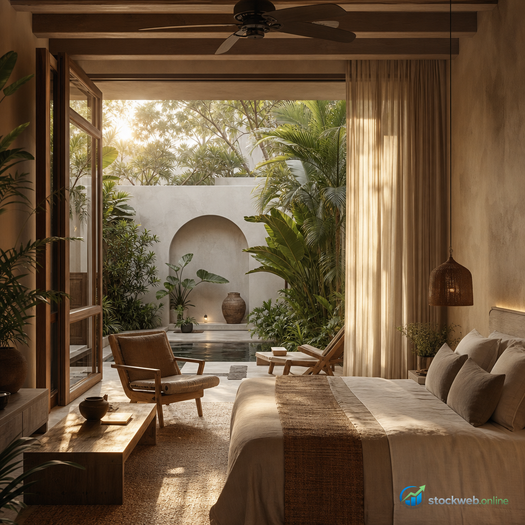 Imagen IA para suite de hotel boutique en Mexico