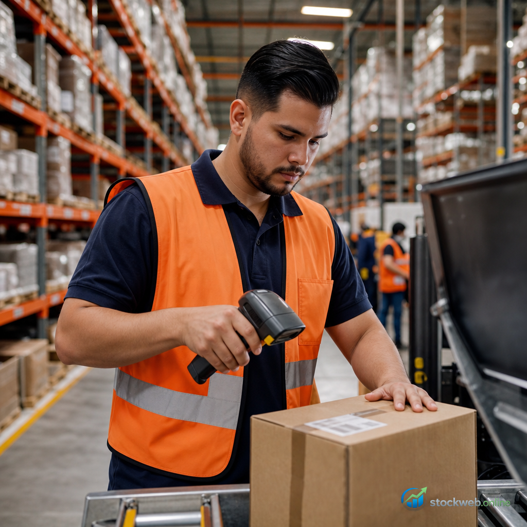 Imagen IA para logistica inteligente en banner de servicio 111
