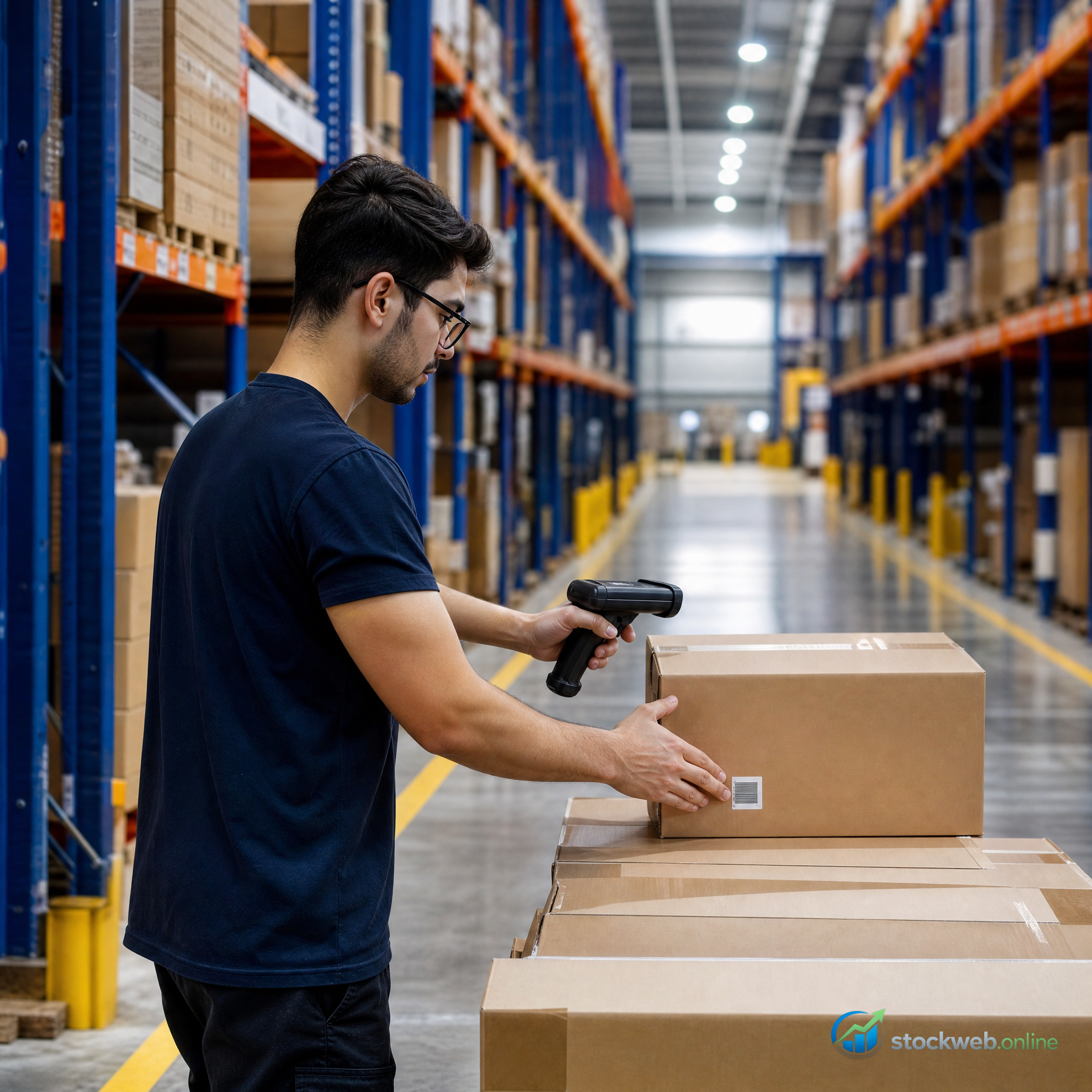 Imagen ultra HD para almacen de logistica inteligente