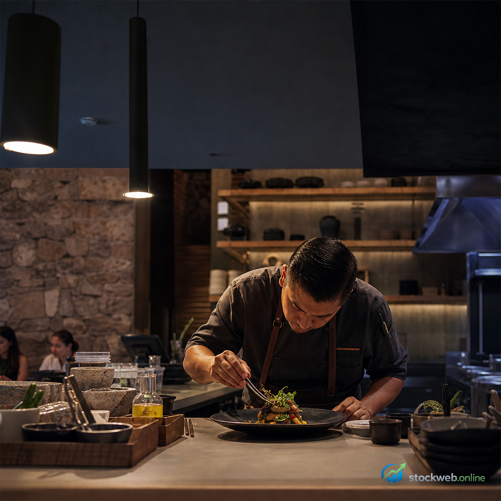 Imagen IA para restaurante contemporaneo en banner de servicio 116