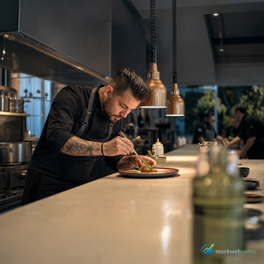Imagen IA para restaurante contemporaneo en banner de servicio 116