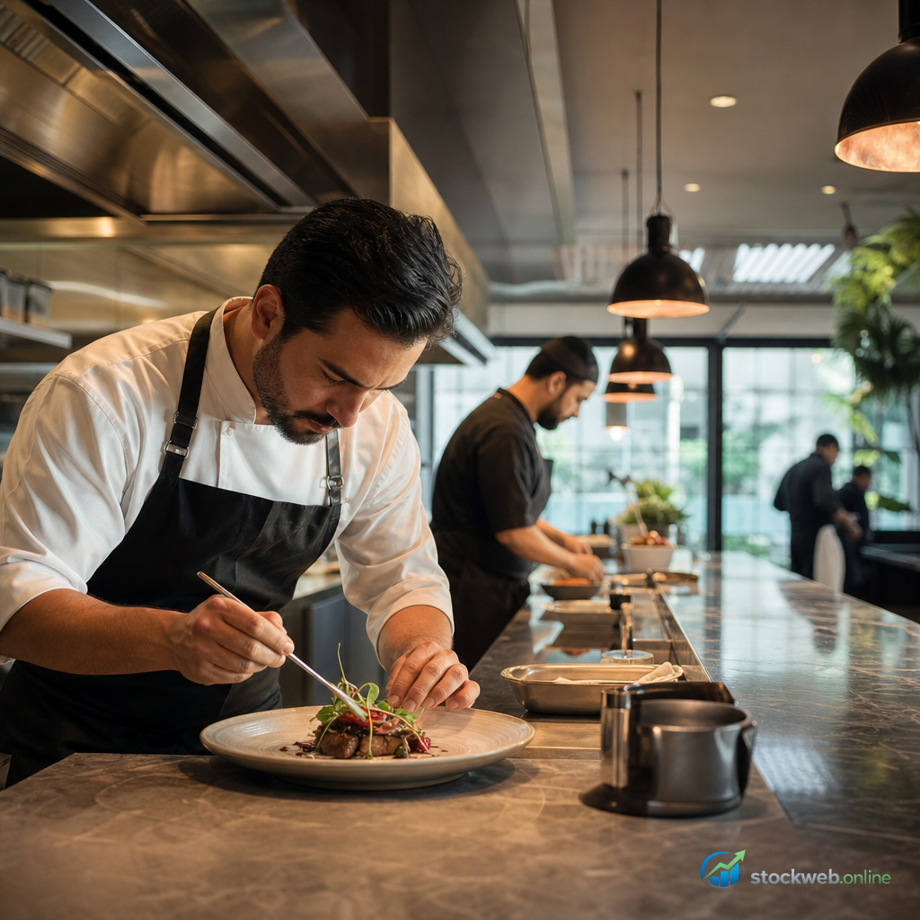 Imagen IA para restaurante contemporaneo en landing page de conversion