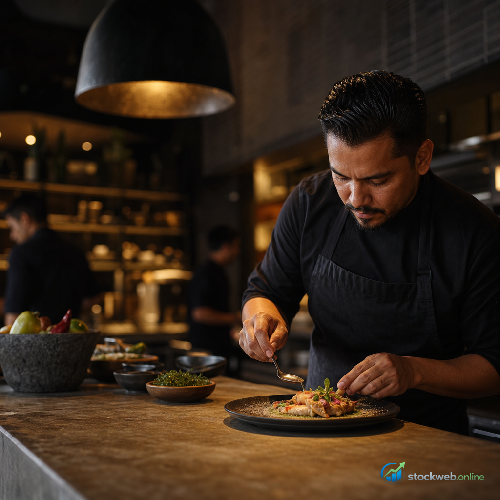 Imagen IA para restaurante mexicano contemporaneo