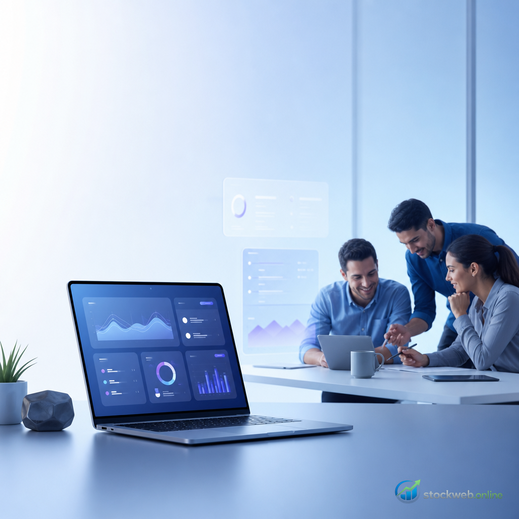 Imagen IA para dashboard SaaS de productividad