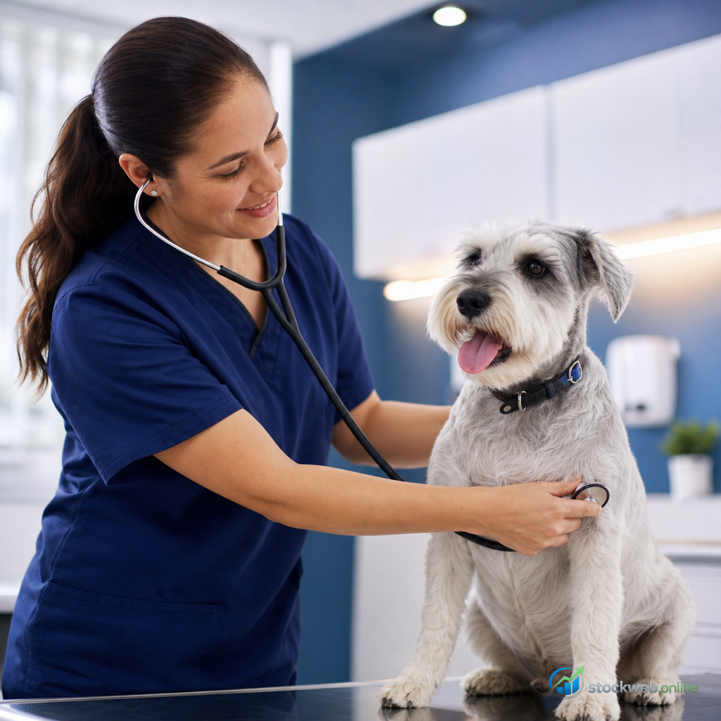 Imagen IA para veterinaria moderna en México