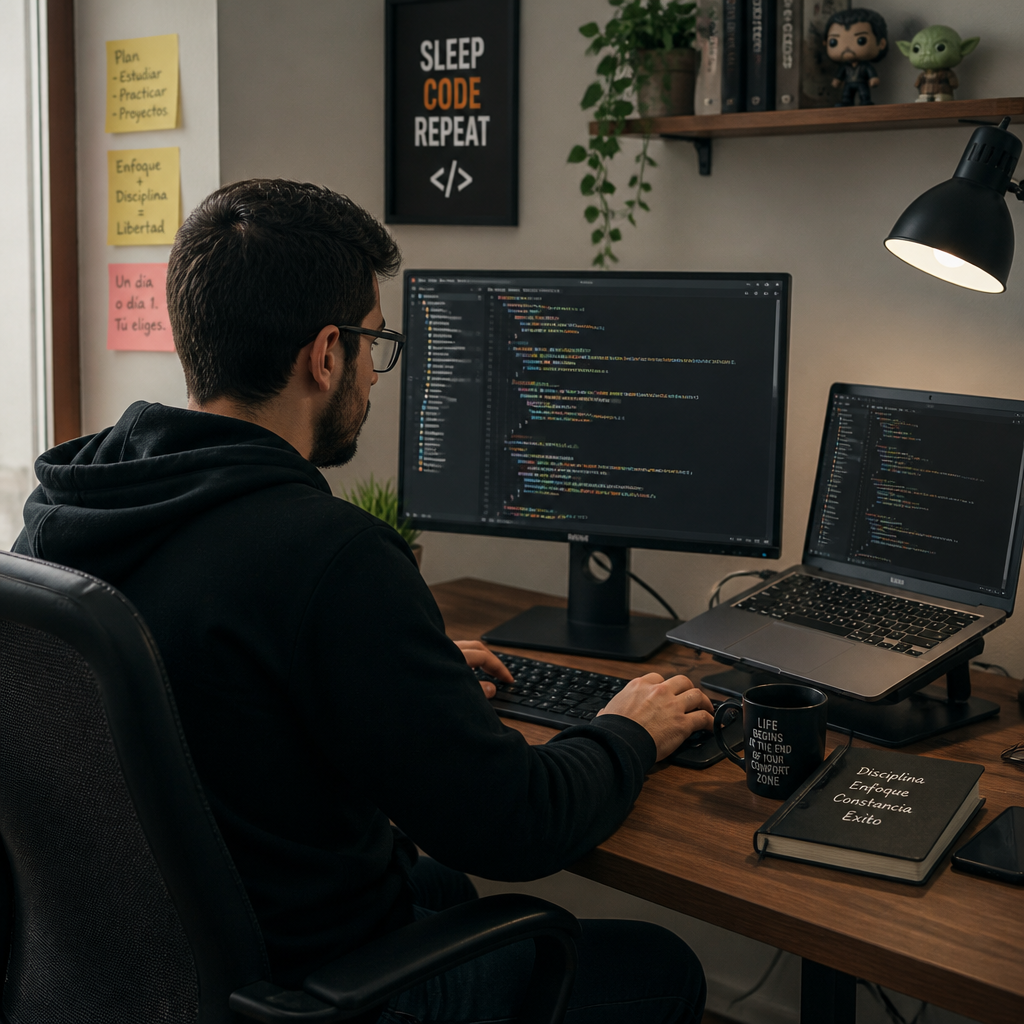 programador en escritorio