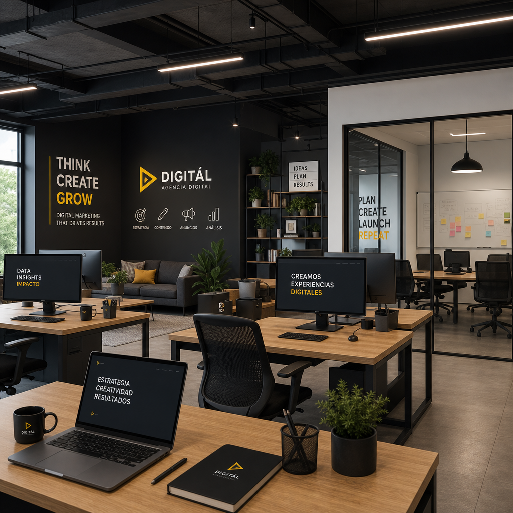 oficina de una agencia digital de marketing