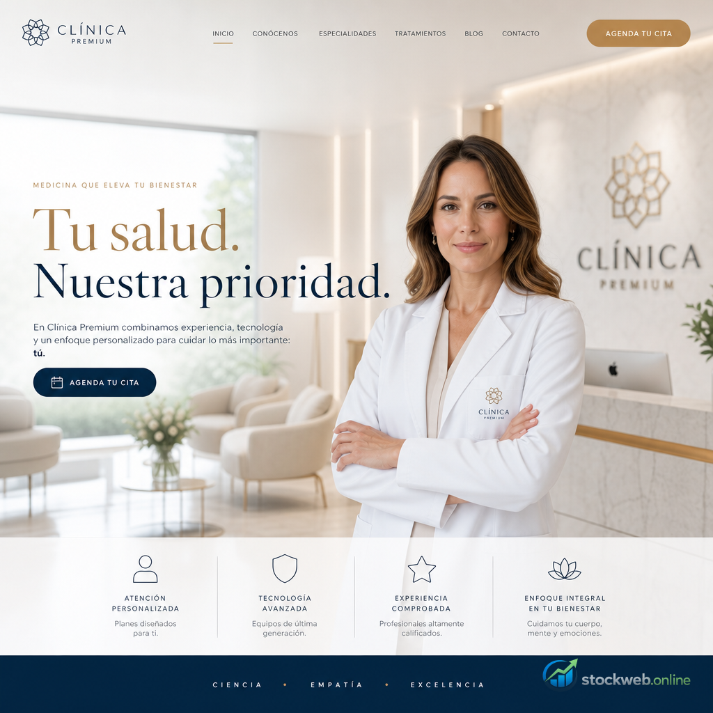 hero para clinica premium